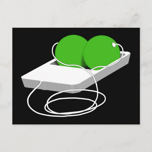 Zwei Erbsen in einem Pod Postkarte (Vorderseite)