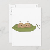Zwei Erbsen in einem Pod Postkarte (Vorne/Hinten)