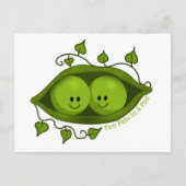 Zwei Erbsen in einem Pod Postkarte (Vorderseite)