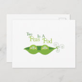 Zwei Erbsen in einem Pod Postkarte (Vorne/Hinten)