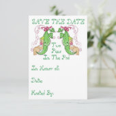 Zwei Erbsen in einem Pod Save the Date (Stehend Vorderseite)