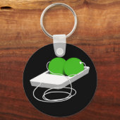 Zwei Erbsen in einem Pod Schlüsselanhänger (Vorderseite)