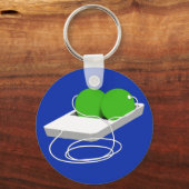 Zwei Erbsen in einem Pod Schlüsselanhänger (Vorderseite)