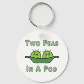 Zwei Erbsen in einem Pod Schlüsselanhänger (Rückseite)