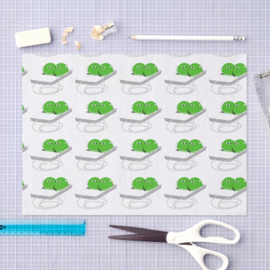 Zwei Erbsen in einem Pod Seidenpapier (Handwerk)