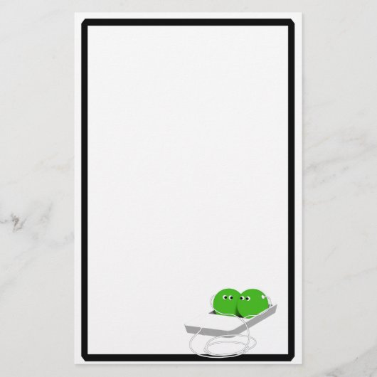 Zwei Erbsen in einem Pod (Text hinzufügen) Briefpapier (Vorderseite)