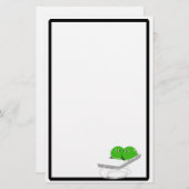 Zwei Erbsen in einem Pod (Text hinzufügen) Briefpapier (Vorne/Hinten)