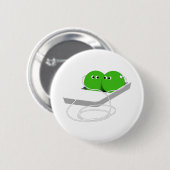 Zwei Erbsen in einem Pod (Text hinzufügen) Button (Vorne & Hinten)