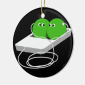 Zwei Erbsen in einem Pod (Text hinzufügen) Keramikornament (Links)