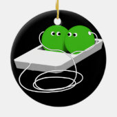 Zwei Erbsen in einem Pod (Text hinzufügen) Keramikornament (Hinten)