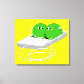 Zwei Erbsen in einem Pod (Text hinzufügen) Leinwanddruck (Vorderseite)