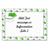 Zwei Erbsen in einem Pod (Text hinzufügen) Tischnummer (Rückseite)