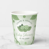 Zwei Erbsen in einem Pod - Twin Boy und Girl Baby Pappbecher (Vorderseite)