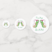 Zwei Erbsen in einem Pod Twin Table Confetti Konfetti (Vorderseiten)