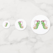 Zwei Erbsen in einem Pod Twin Table Confetti Konfetti (Rückseiten)