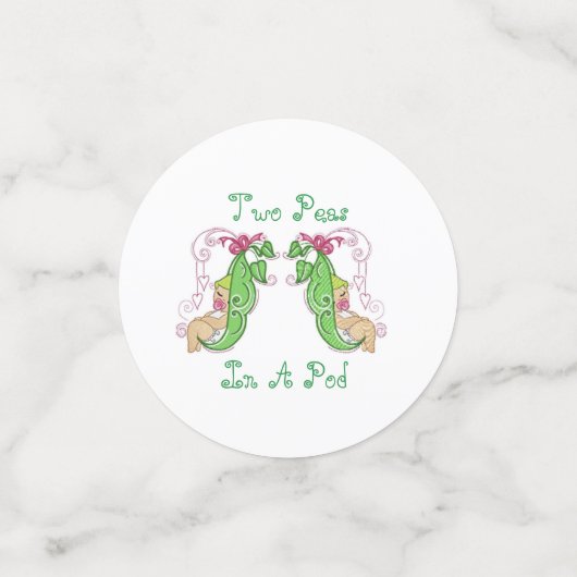 Zwei Erbsen in einem Pod Twin Table Confetti Konfetti (Klein Vorderseite)