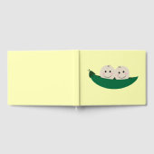 Zwei Erbsen in einem Pod-Twins-Baby Gästebuch (Voll)