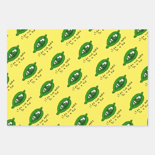 Zwei Erbsen in einem Pod-Umschlagpapier Geschenkpapier Set (Vorderseite 3)