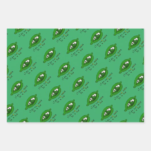 Zwei Erbsen in einem Pod-Umschlagpapier Geschenkpapier Set (Vorderseite 2)