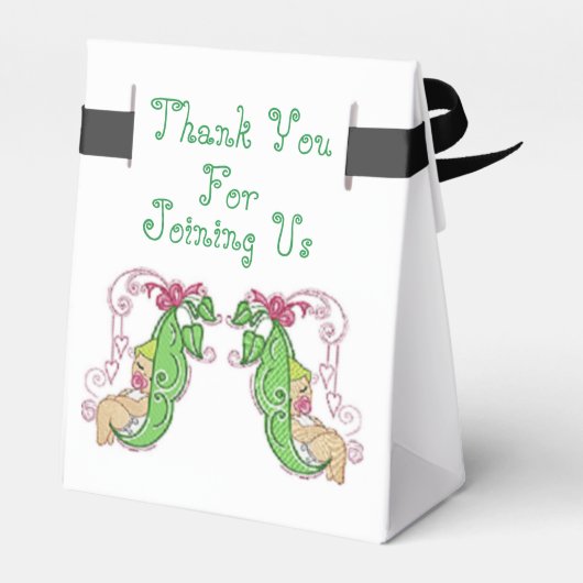 Zwei Erbsen in einem Pod-Zwillinge bevorzugen Kist Geschenkschachtel (Rückseite)