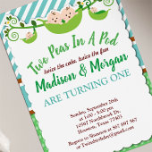 Zwei Erbsen in einem Pod - Zwillinge zum Geburtsta Einladung