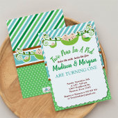 Zwei Erbsen in einem Pod - Zwillinge zum Geburtsta Einladung