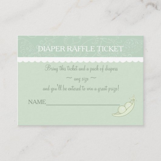 Zwei Erbsen in einem Raffelschein Begleitkarte (Vorderseite)