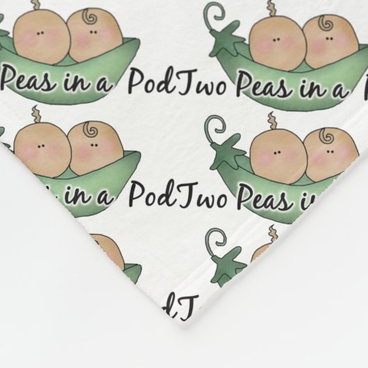 Zwei Erbsen in einer duftenden Babydecke Fleecedecke (Ecke)