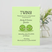 Zwei Erbsen in einer duftenden Duschkabine Einladung (Stehend Vorderseite)