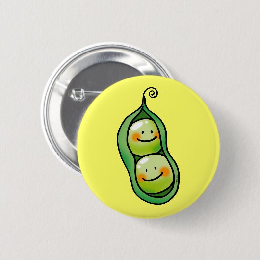 Zwei Erbsen in einer Hülle Button (Vorne & Hinten)