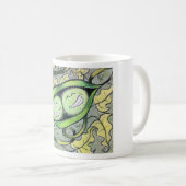 Zwei Erbsen in einer Hülle Kaffeetasse (VorderseiteRechts)