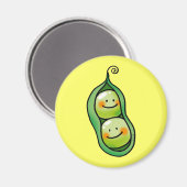 Zwei Erbsen in einer Hülle Magnet (Vorderseite/Rückseite)