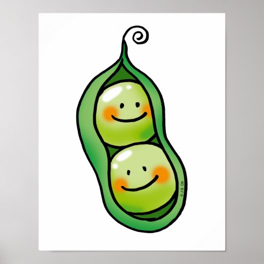 Zwei Erbsen in einer Hülle Poster (Vorne)