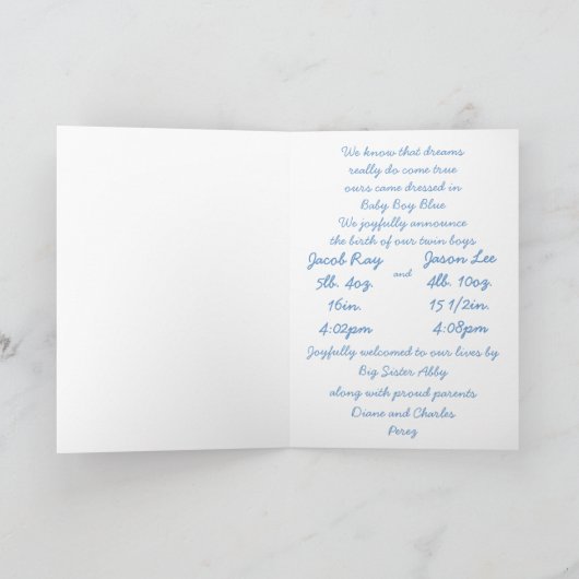 Zwei Erbsen in einer Hülse! Ankündigung (Innenseite)