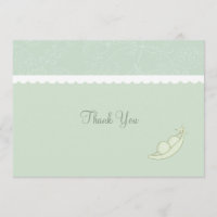 Zwei Erbsen in einer Hülse danken Ihnen