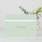 Zwei Erbsen in einer Hülse danken Ihnen Dankeskarte (Stehend Vorderseite)