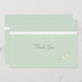 Zwei Erbsen in einer Hülse danken Ihnen Dankeskarte (Vorne/Hinten)