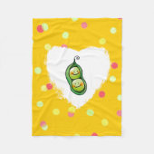 Zwei Erbsen in einer Hülse Fleecedecke (Vorderseite)