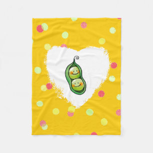 Zwei Erbsen in einer Hülse Fleecedecke