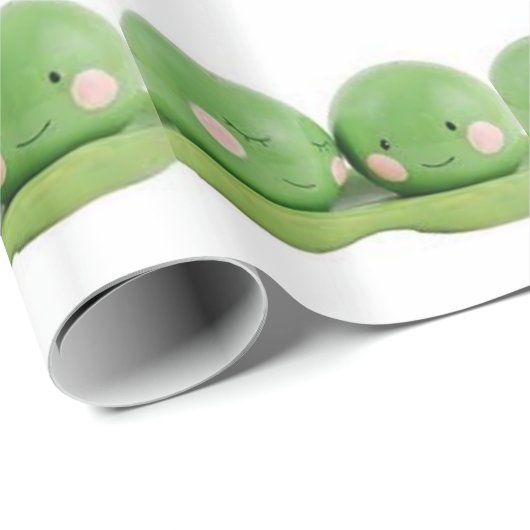 Zwei Erbsen in einer Hülse Geschenkpapier (Rolleneckpunkt)