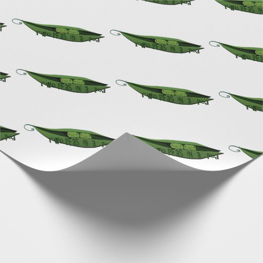 Zwei Erbsen in einer Hülse Geschenkpapier (Ecke)