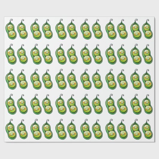 Zwei Erbsen in einer Hülse Geschenkpapier (Flach)