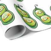 Zwei Erbsen in einer Hülse Geschenkpapier (Rolleneckpunkt)