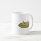Zwei Erbsen in einer Hülse Kaffeetasse (VorderseiteRechts)