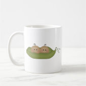 Zwei Erbsen in einer Hülse Kaffeetasse (Links)