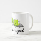 Zwei Erbsen in einer Hülse Kaffeetasse (VorderseiteRechts)