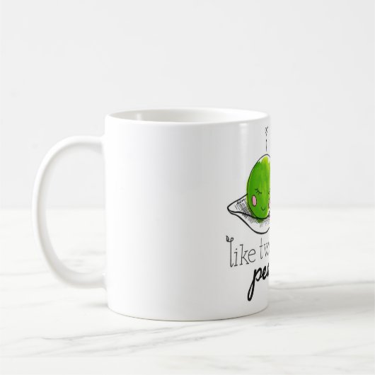 Zwei Erbsen in einer Hülse Kaffeetasse (Links)