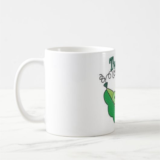 Zwei Erbsen in einer Hülse Kaffeetasse (Links)