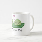 Zwei Erbsen in einer Hülse Kaffeetasse (VorderseiteRechts)