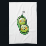 zwei Erbsen in einer Hülse Küchentuch<br><div class="desc">Cartoonerbse,  können Sie dieses Produkt,  indem Sie personifizieren "drücken,  besonders anfertigen ihn" Knopf.</div>